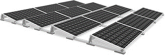 Solcellepanel for flatt tak